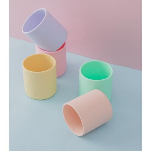 1PC Baby Learn To Drink Cup Kids Silicone Feeding Cup Infant Toddler Tableware Drinking Cups BPA Free Food Grade Heat-Resistant