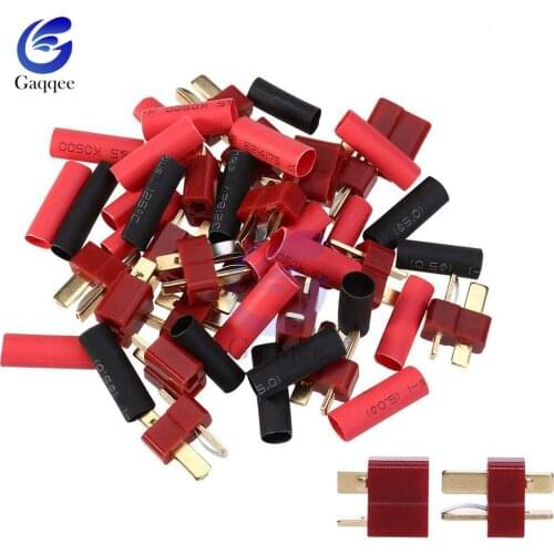 10 Set T-Plug XT60 Male & Female Adapter Connector with Heat Shrink Tube Replacement for RC ESC Lipo Battery For Auto Car