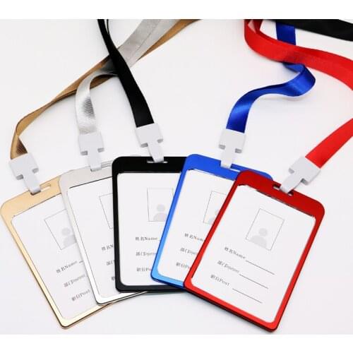 10pcs Aluminum alloy card holder; working ID card holder; metal business card holder; badge holder yyn04-1
