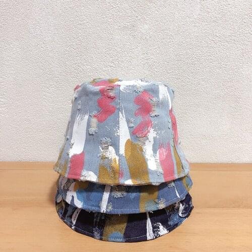 2021 New Harajuku Cow Print Graffiti Hat White Black Bucket Hat Men Women Fisherman Caps Summer Casual Hat For Lady Gorras Bape