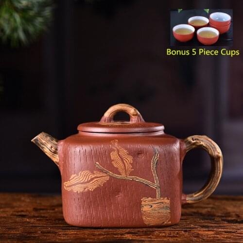 330ml Yixing Purple Clay Tea Pot Genuine Full Manual Clear Water Mud Quartet Pot Kung Fu teapot Tea Kettle Free Shipping