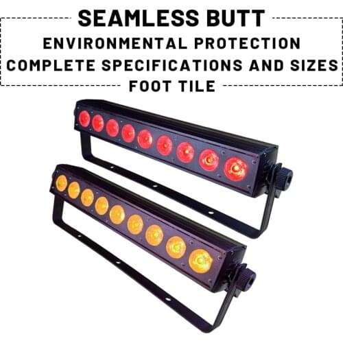 9*18w RGBWA+UV 6in1 Battery Powered Disco DJ Light Wireless DMX Led Stage Light Bar wall washer