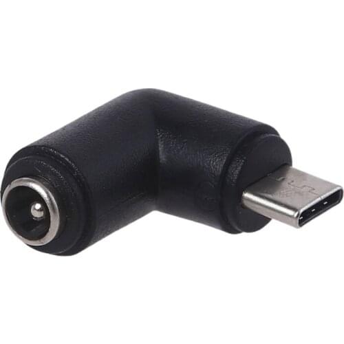 Elbow 5.5x2.1mm Female to Type C Male Adapter for Tablet/Mobile Phone Adapter 90 Degree Adapter