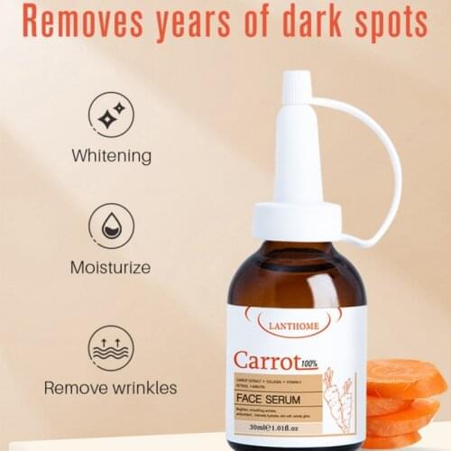 30ml Carrot Anti Aging Brightening Moisturizing Face Serum Natural Carrot Essence Skin Care Serum Carrot Essence Moisturizes