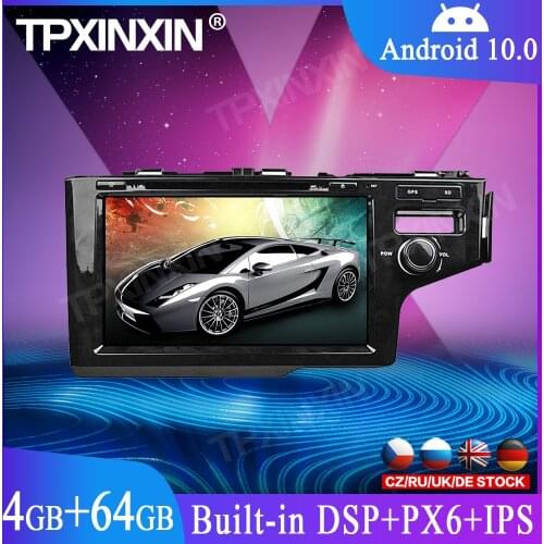 For Honda Fit RHD 2014-2017 PX6 Android 10 4+64 Octa Core Car DVD Player GPS Navigation Multimedia Player Tape Recorder Headunit