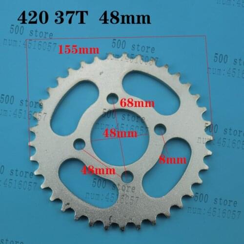 Free shipping 420 37T Tooth 48mm Rear Chain Sprocket for Chinese ATV Quad Pit Dirt Bike Buggy Go Kart Motorcycle Motor