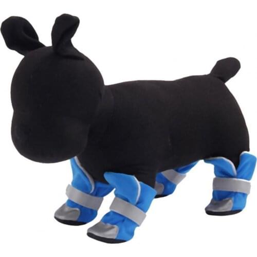 4Pcs Reflective Dog Puppy Shoes Pomeranian Teddy Bichon Soft-soled Pet Boots Dog Shoes