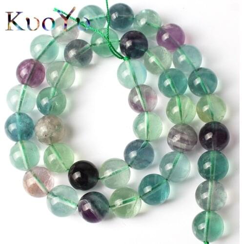 AA Natural Colorful Fluorite Beads Round Loose Beads For Jewelry Making 15''inches 4/6/8/10MM Diy Bracelets Necklace Wholesale