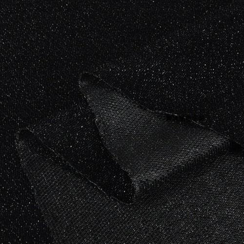 Black particles all over the sky bright silk flash yarn dazzle color Indian mesh cloth dress background cloth clothing fabric