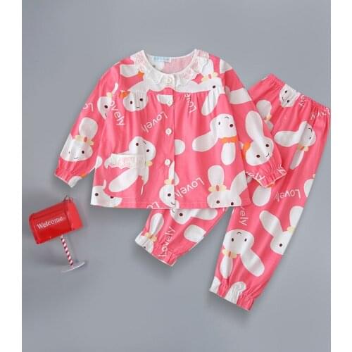 Kids Pajama Set Spring Autumn Girl Pink Sleepwear Christmas Pajamas Boys Kids Pajamas