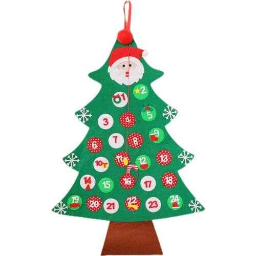 DIY Felt Christmas Tree Merry Christmas Decor For Home 2020 Christmas Tree Ornament Santa Claus Kids Xmas Tree Navidad New Year