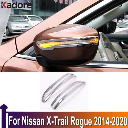 For Nissan X-Trail Rogue 2014 2015 2016 2017 2018 2019 2020 Chrome Car Side Door Rearview Mirror Cover Trim Exterior Accessories