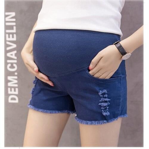 Women Maternity Denim Short Summer Lady Pregnant Clothes Free Shipping Maternity Wear