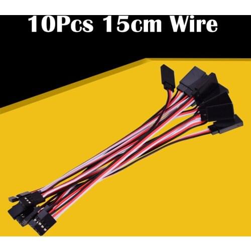 Good Sale 10Pcs 150mm 15cm Servo Extension Lead Wire Cable For RC Futaba JR Male to Female 15cm Wire Connector