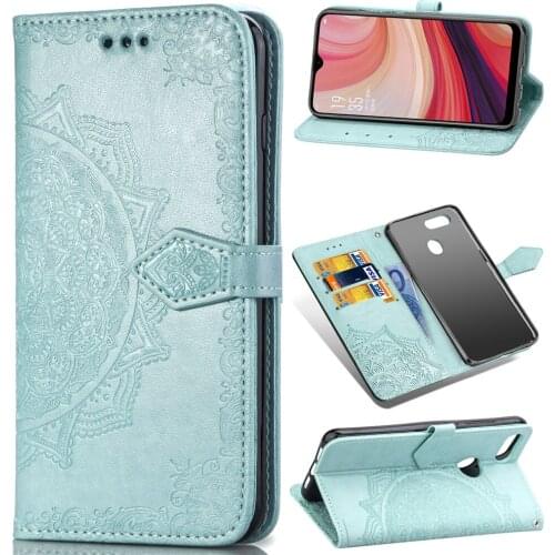 Wallet Flip Leather Cover For Oppo A7 Magnetic Card Slots Picture Holder Shockproof Phone Case For Oppo A7 R17 Wallet Coque