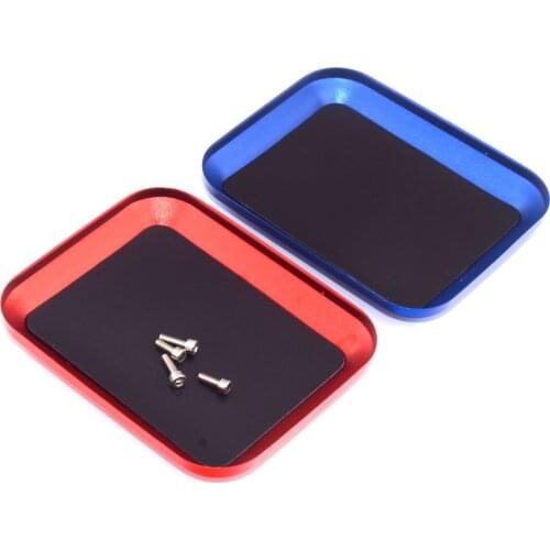 Metal Aluminium Alloy Screw Tray With Magnetic Pad Plate for RC Crawler Car Boat Drone Quadcopter RC Model Repair Tool Part