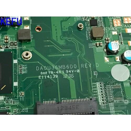 KEFU NEW Free Shipping 701697-501 DA0U36MB60 Laptop motherboard for HP PAVILION 15-B NOTEBOOK PC WITH I3-2377M