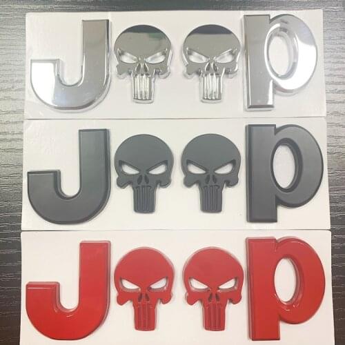 3D Metal for JEEP Premium Car Side Fender Rear Trunk Emblem Badge Sticker Decals for Chrysler JEEP Grand Cherokee Wrangler Compa