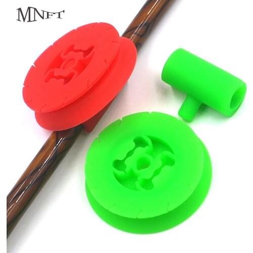 MNFT 5Pcs Fishing Rod Silicone Coiling Plate Winding Board Lines Holder Rod Bobbin Feet Hand Fishing Line Spools Tool Tackle