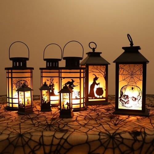 Simulated Flame Lamp Bar Tabletop Decoration Window Scene Layout Portable Oil Lamp Decoration Props Halloween Decorations