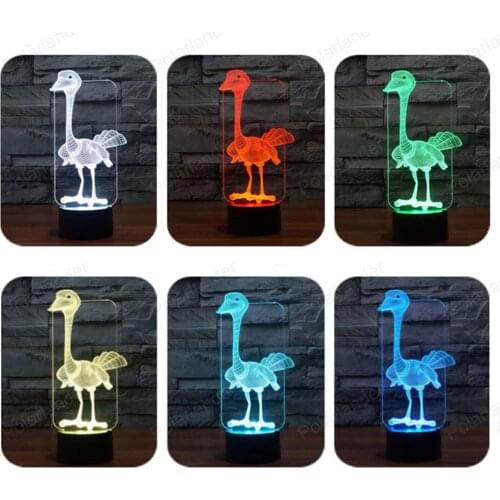 Night Light 7 colors changing Gradient Atmosphere Lamps 3D LED Novelty Lighting Touch switch Lamp