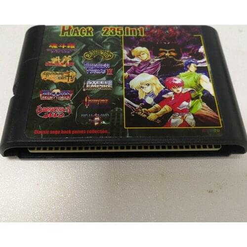 New 235 In 1 2G Memory Hack Collection With Battery Save For 16 Bit MD Game Card Sega Mega Drive Genesis