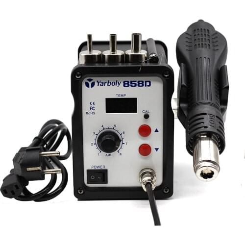 Hot Air Gun 858D ESD Soldering Station LED Digital Desoldering Rework Station Solder Iron Welding Tool