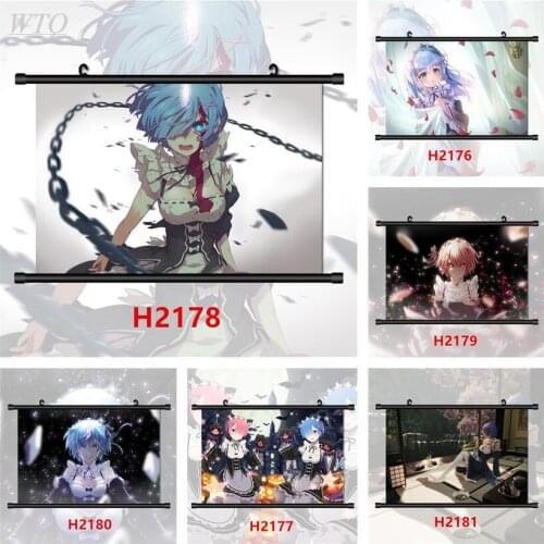Re Zero Kara Hajimeru Isekai Seikatsu Rem Ram Wall Poster Anime Posters Canvas Painting Wall Decor Wall Art Picture Home Decor