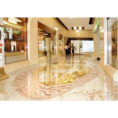 Golden Rose Marble 3D Relief 3d floor wallpapers self-adhesive 3D floor wallpapers PVC waterproof floor