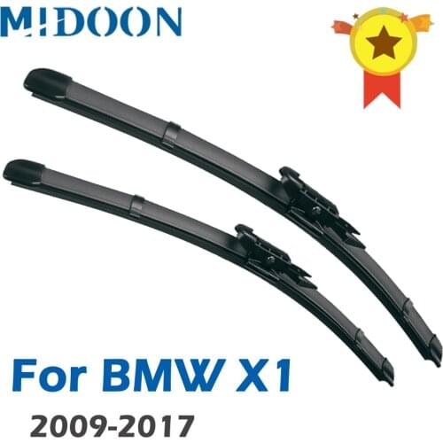MIDOON Wiper Blades for BMW X1 E84 F48 Fit Pinch Tab Arms / Push Button Arms 2009 2010 2011 2012 2013 2014 2015 2016 2017