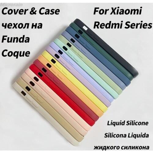 Luxury Original Liquid Silicone Case For Xiaomi Redmi 6 7 8 8A 9 4G 10X Note 9 9T Pro 4G Max Go K30 Ulra Soft Cover Funda Capa