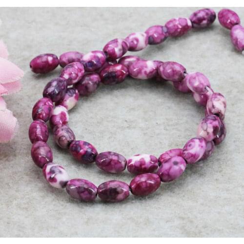 Special Offer Multicolor Rich Bucket Loose DIY Beads Semi-precious Riverstones Rain Flower Rainbow Stones Jewelry making 6x8mm