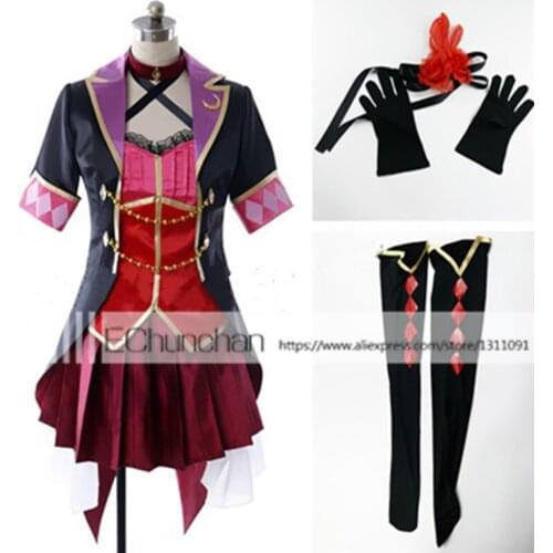 Free Shipping CINDERELLA GIRLS Shiki Ichinose Tulip Cosplay Costume Uniforms includes gloves and socks