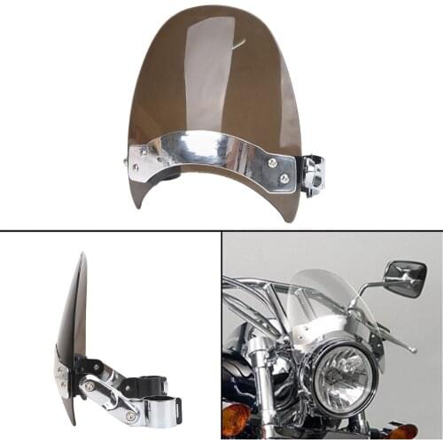 Motorcycle Smoke Windscreen Wind Deflector Windshield for Harley Dyna Wide Super Low Glide XL883 1200 for Honda Suzuki Kawasaki