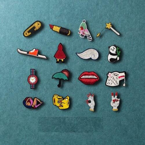 DIY New High quality 3D Hand embroidered badges banana/apple/fruit Armband applique for Coat Trousers Bag Brooch