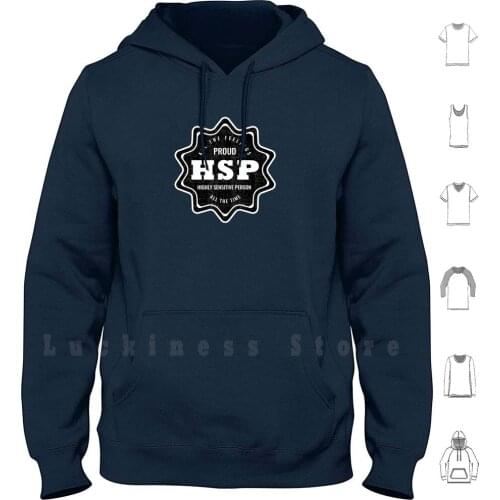 Highly Sensitive Person Hsp Vintage Logo Gift Hoodie Long Sleeve Highly Sensitive People Person Hsp Empath Empathy