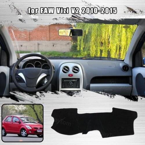 For FAW Vizi V2 2010-2015 Dash Cover Mat Dashmat Dashboard Cover Protective Sheet Carpet Styling