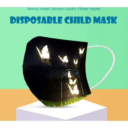 10pc Elegant Women Dress Masks Disposable Fabric Masks For Face Cover With Butterfly Pattern Design Facemask No Decoration