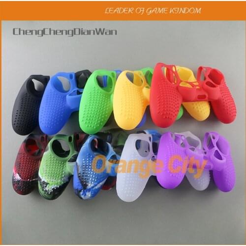 12pcs/lot Non-slip Camouflage Soft Silicone Cover Case Protection Skin for Playstation 4 PS4 Controller ChengChengDianWan