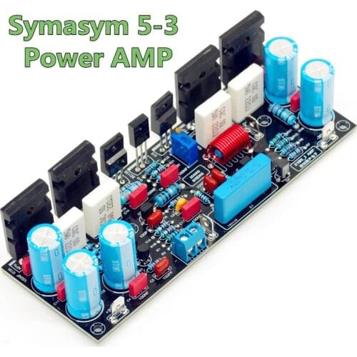 2*100W Stereo Audio Amplifier Board Symasym5-3 Discrete Component Power Amplifier Class AB NJW0302/0281