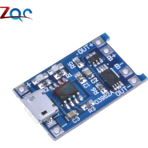5PCS/Lot Micro USB 5V 1A TC4056 18650 Lithium Battery Charger Charging Board Overcharge Overdischarge Module