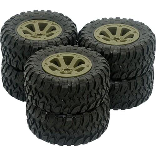 6PCS FY004-15 33mm Width RC Car Tires Tyre Wheel Upgrades Accessories for Fayee FY004A 1/16 6WD RC Car Spare Parts