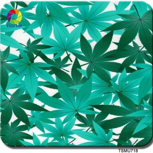 Free shipping TSAUTOP Maple Leaf Water Transfer Film Size 0.5m x 2m/10m Hydro Film For aqua print Hydrographic WDF718