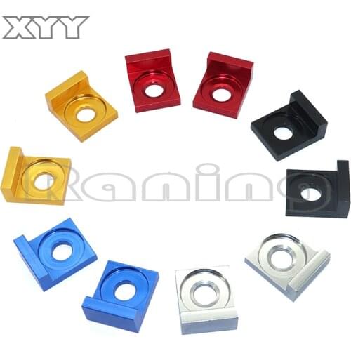 Motorcycle Aluminum CNC Chain Adjuster Block 12mm 15mm Chain Axle Tensioner Adjuster for Pit bike Chain XR50 CRF70 SDG 107 125