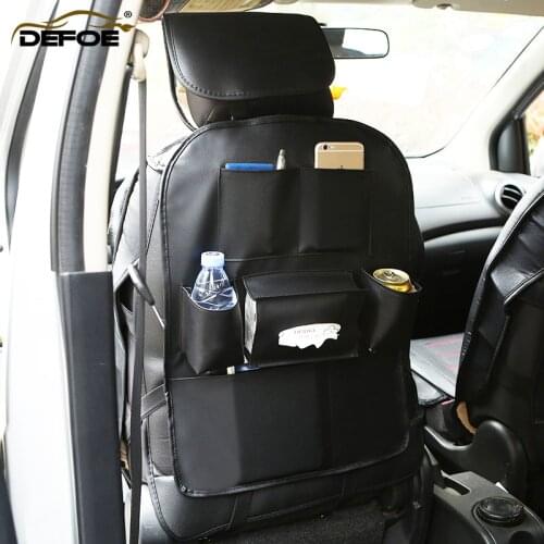 Seat cover car storage bag Leather seat back bag car organizer Multifunctional Hanging bags car seat cover vehicle storage box