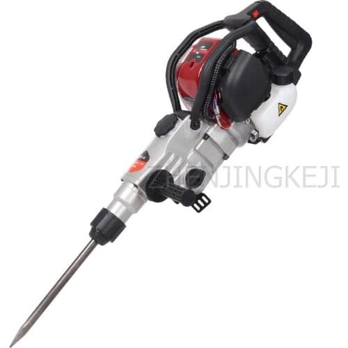 Four-stroke Gasoline Driller Impact Drill Concrete Rock Electric Hammer Broken Stone Petrol Pickaxe Dual-use Rock Drilling Tools