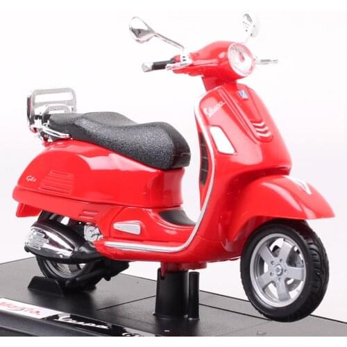 Childrens 1:18 Scale Maisto Piaggio 2017 VESPA GTS 300 Super Scooter Motorcycle Diecast Vehicles Sport Bike Toy Models Souvenir