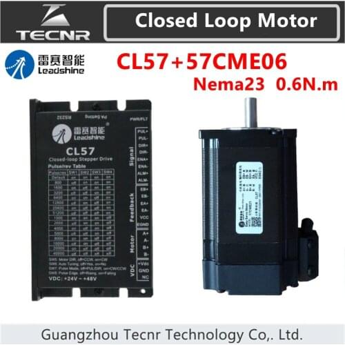 Orginal Leadshine nema23 0.6NM Closed loop Hybrid servo driver kit CL57and 57CME06 stepper motor drive 57mm
