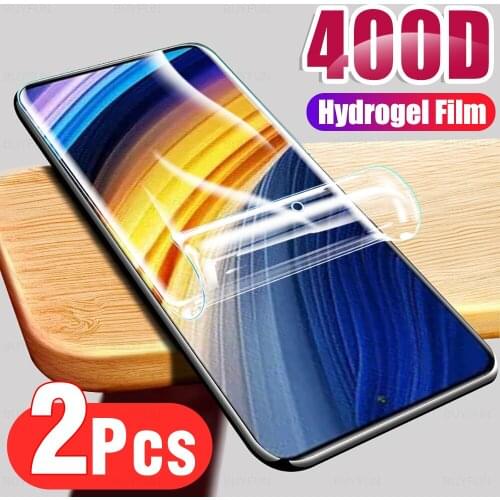 2Pcs Full Cover Soft Hydrogel Film For Xiaomi Poco X3 Pro Screen Protection Film For Poxo Poko X 3 Pro 6.67" Protector Not Glass