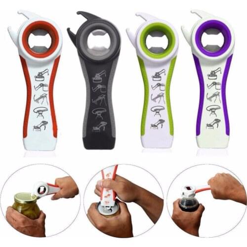 5 in 1 Multi function multi-function Stainless Steel plastic Can jar bottle open can Opener Beer Good Kitchen Tool tools